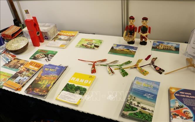 Vietnamese products displayed at the travel show (Photo: VNA)