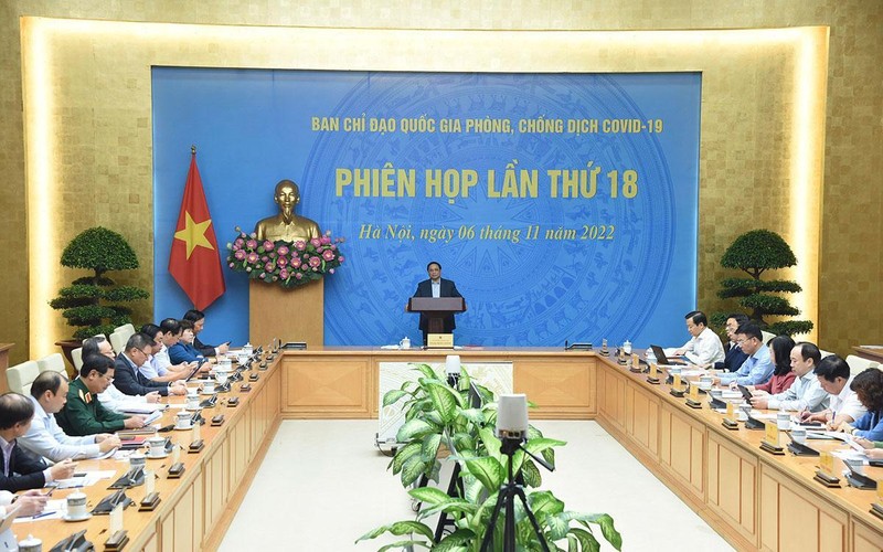 Prime Minister Pham Minh Chinh speaks at the meeting. (Photo: NDO/Tran Hai)