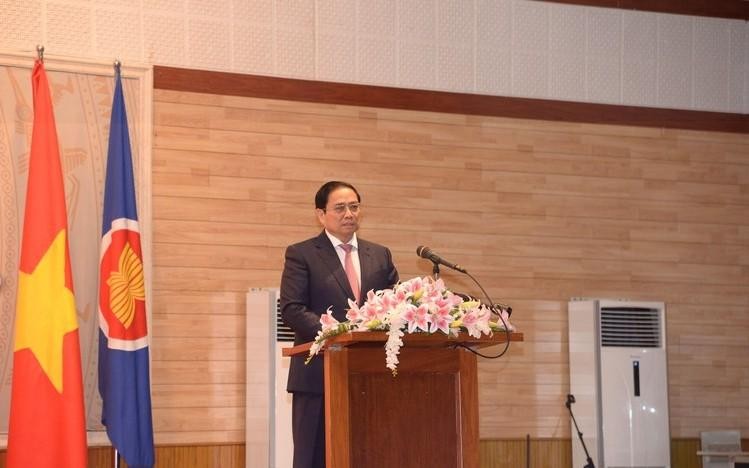 Prime Minister Pham Minh Chinh speaking at the meeting (Photo: NDO/Thanh Giang)