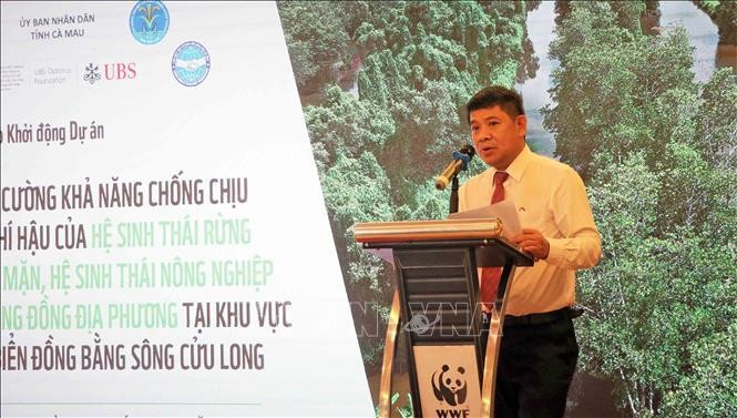 CEO of WWF in Vietnam Van Ngoc Thinh speaks at the event. (Photo: VNA)