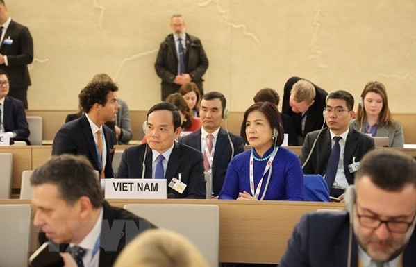 The Vietnamese delegation was led by Deputy Prime Minister Tran Luu Quang (Photo: VNA)