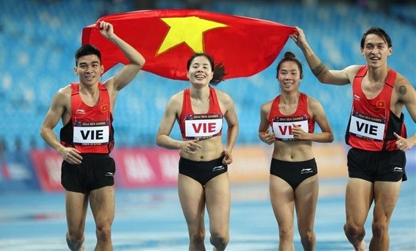 Vietnamese track-and-field win two gold medals on May 8 (Photo: VNA)