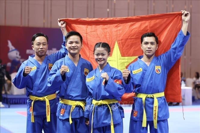 Vietnam earn one more Vovinam gold at SEA Games 32 (Photo: VNA)