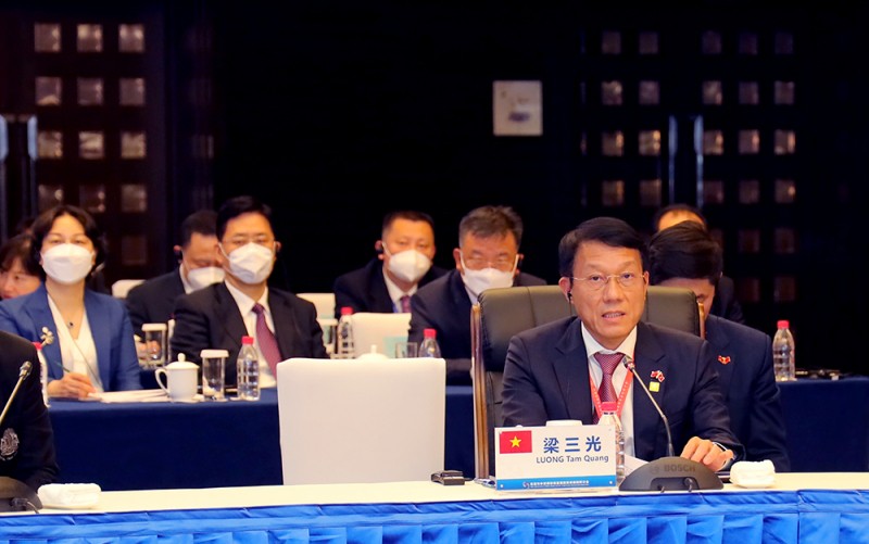 Deputy Minister of Public Security Luong Tam Quang attends the ASEAN Plus Three High Level Forum on Migration Policies in Beijing, China, on June 28. (Photo: VNA)