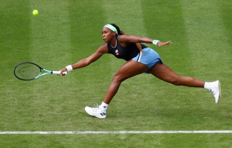 Coco Gauff of the US in action during her round of 32 match against Bernarda Pera of the US - Tennis - Eastbourne International - Devonshire Park Lawn Tennis Club, Eastbourne, Britain - June 27, 2023. (Photo: Action Images via Reuters)