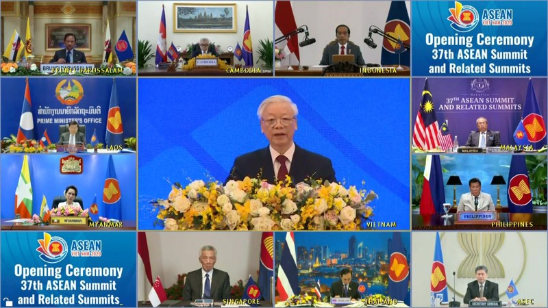 At the opening ceremony of the 37th ASEAN Summit and Related Summits hosted by Vietnam in 2020 (Photo: VGP)