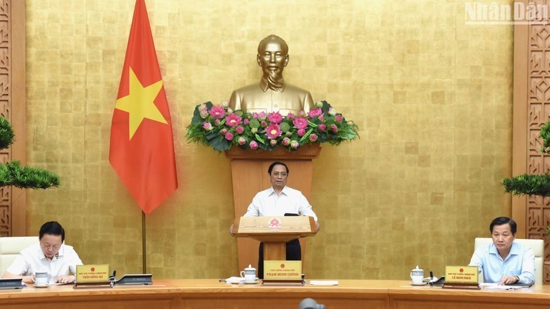 PM Pham Minh Chinh speaks at the law building session held in July 2023 (Photo: NDO/Tran Hai)