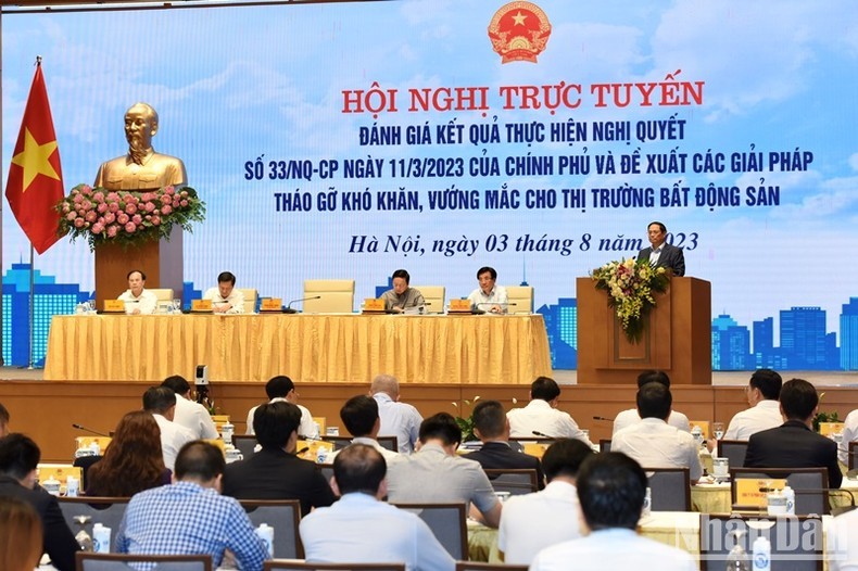Prime Minister Pham Minh Chinh speaking at the conference (Photo: NDO/Tran Hai)