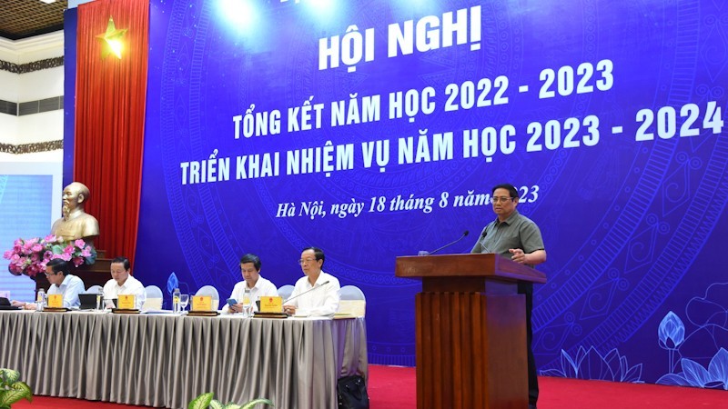 PM Pham Minh Chinh speaking at the event (Photo: NDO/Tran Hai)