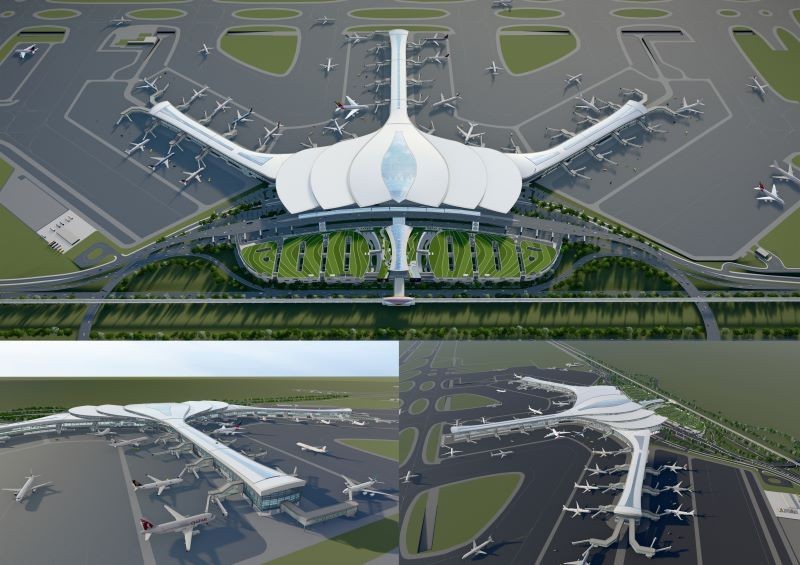 Perspective of Long Thanh International Airport in Dong Nai province.