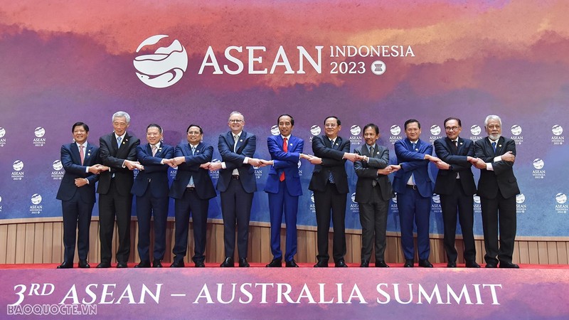 Prime Minister Pham Minh Chinh and other leaders at the ASEAN-Australia Summit (Photo: baoquocte.vn)