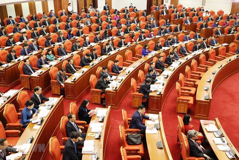 An overview of the eighth plenum of the 13th Party Central Committee. (Photo: VNA)