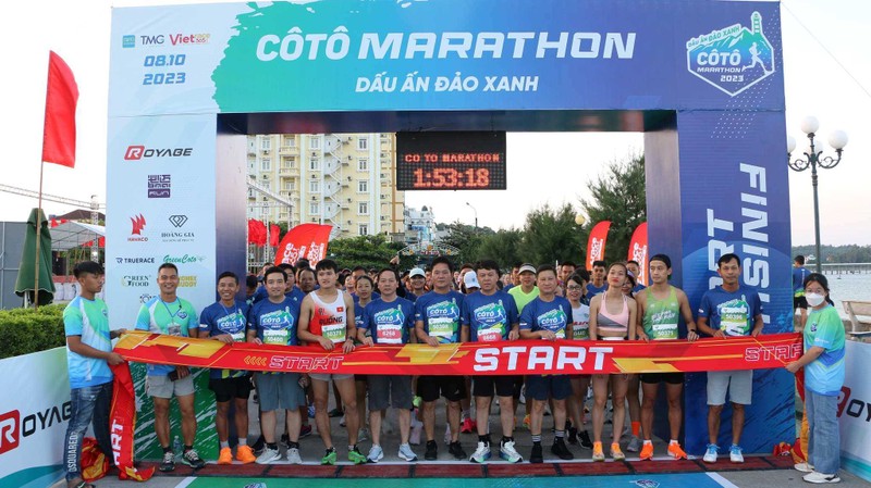 More than 800 athletes join Co To Marathon 2023 (Photo: quangninh.gov.vn)
