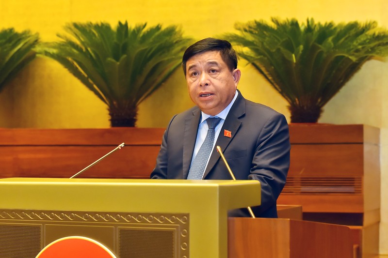 Minister of Planning and Investment Nguyen Chi Dung speaking at the event (Photo: laodong.vn)