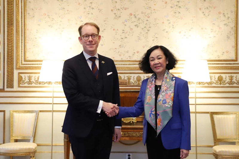 Truong Thi Mai, Politburo member, permanent member of the Communist Party of Vietnam Central Committee’s Secretariat, and head of the committee’s Organisation Commission is on a working visit to Sweden. (Photo: VNA)