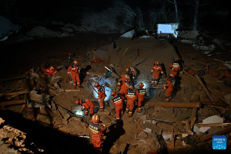 Rescue operations underway in Qinghai province of China following the earthquake. (Photo: Xinhua)