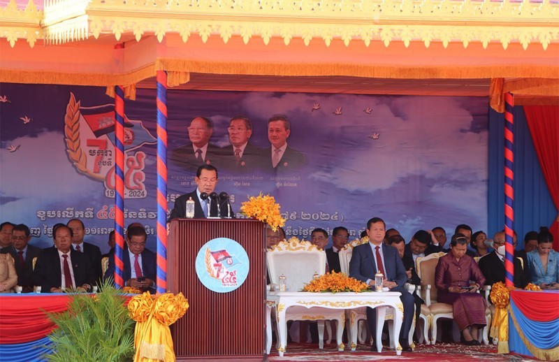 CPP Chairman Samdech Techo Hun Sen addresses the event (Photo: NDO)