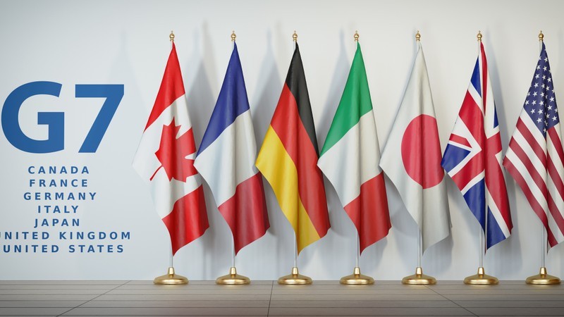 Flags of member countries of the Group of Seven (G7). (Photo: Reuters)