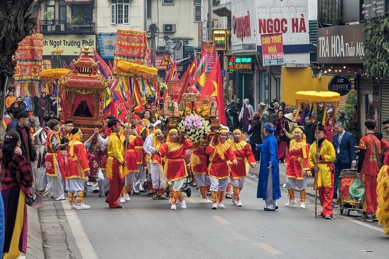 A procession at the festival (Photo: nhaquanly.vn)