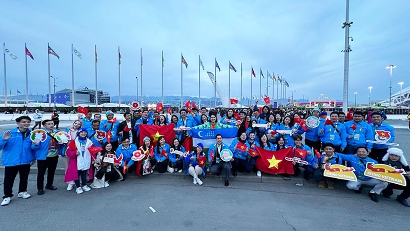 The Vietnamese youth delegation at the World Youth Festival 2024 in Russia