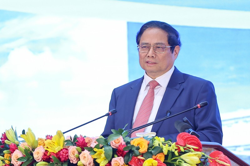 PM Pham Minh Chinh speaks at the event. (Photo: VGP)