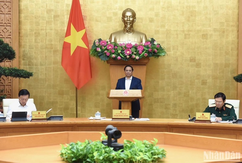 Prime Minister Pham Minh Chinh speaks at the session (Photo: NDO)