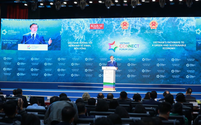 Deputy Prime Minister Tran Hong Ha speaking at the forum (Photo: VGP)