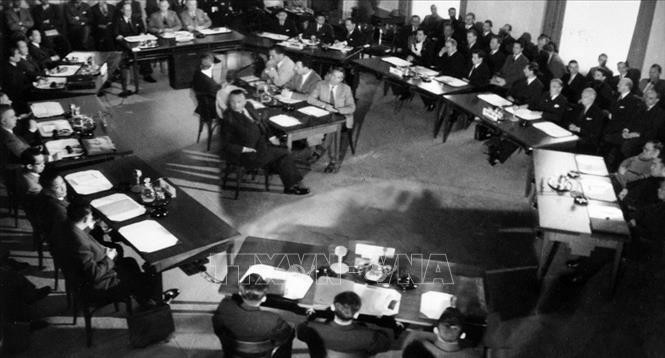Opening session of the Geneva Conference on May 8, 1954 (File photo: VNA)