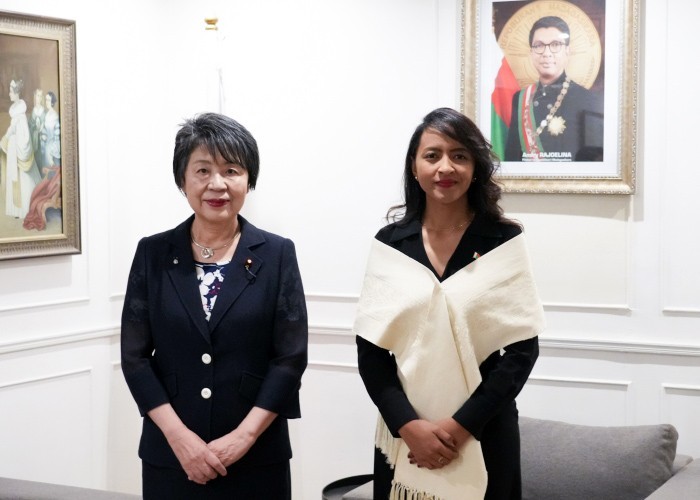 The Foreign Ministers of Japan and Madagascar at their meeting on April 27, 2024. (Photo: Ministry of Foreign Affairs of Japan)
