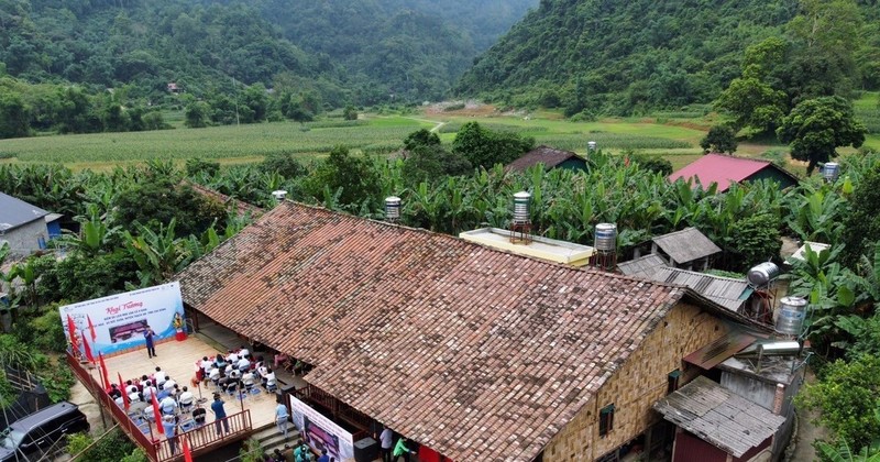 The 400sq.m house is imbued in cultural characteristics of the Tay ethnic minority group (Photo: VNA)