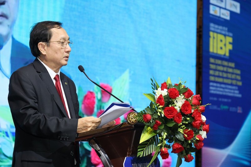 Minister of Science and Technology Huynh Thanh Dat speaking at the forum (Photo: kinhtedothi.vn)
