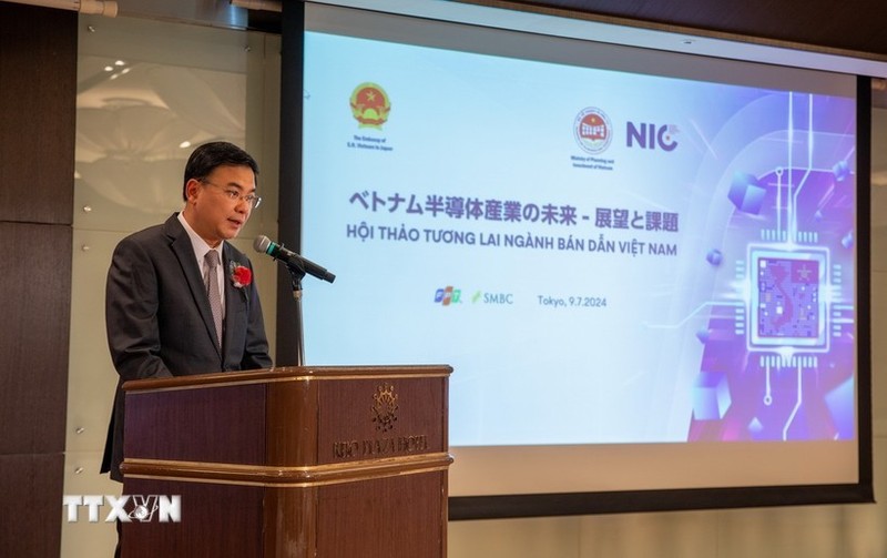 Vietnamese Ambassador to Japan Pham Quang Hieu speaks at the event (Photo: VNA)