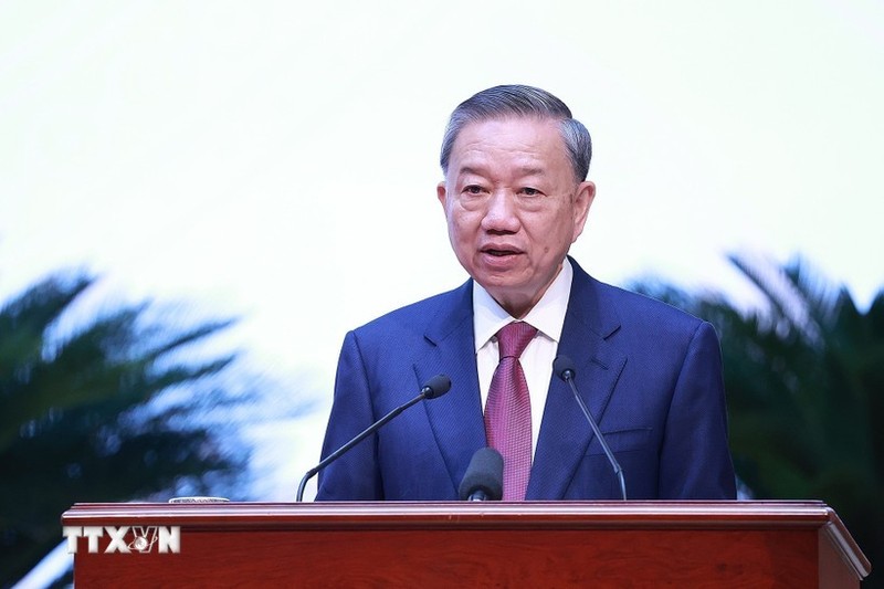 President To Lam was elected as General Secretary of the Communist Party of Vietnam for the 2021-2026 term (Photo: VNA)