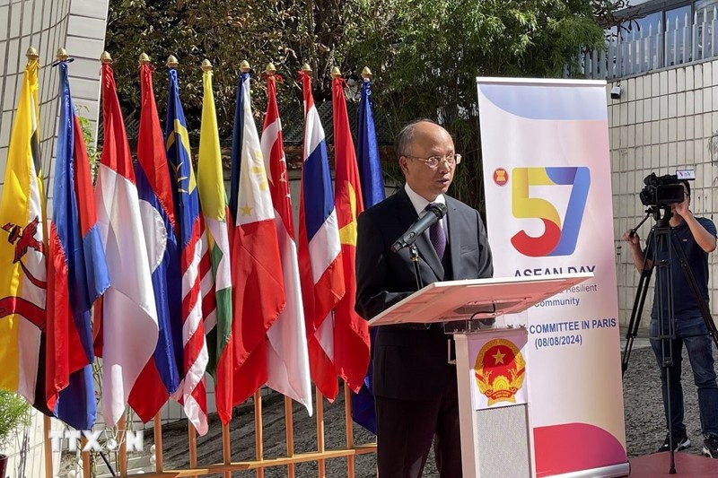  Ambassador Dinh Toan Thang speaking at the event (Photo: VNA)