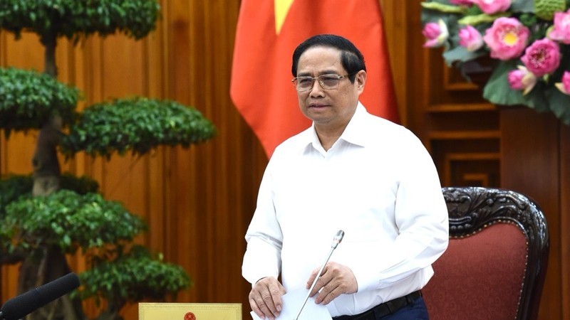 Prime Minister Pham Minh Chinh addresses the meeting. (Photo: NDO/Tran Hai)