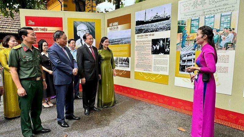 Visitors at the exhibition 