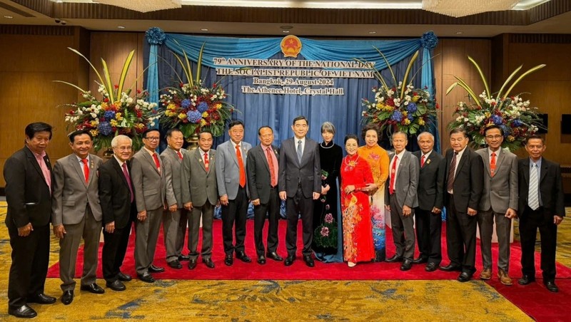 Participants at the ceremony held in Thailand on August 29 to mark the 79th anniversary of Vietnam’s National Day (Photo: VOV)