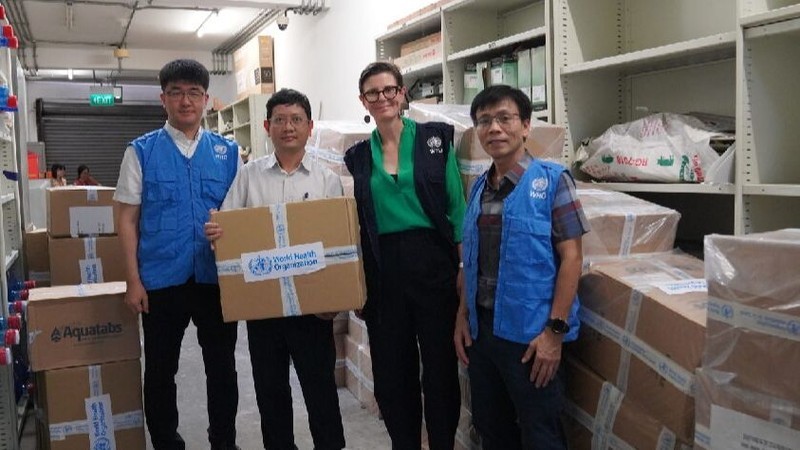 WHO donates one million water purification tablets to people in flood-affected northern provinces (Photo: WHO)