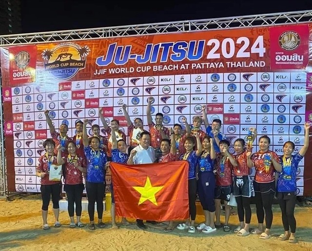 Vietnam set domination at the September 26-29 JJIF World Cup Beach 2024 in Thailand. (Photo of Vietnam Sports Team)