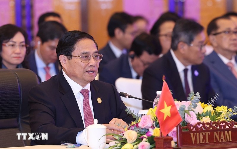 Vietnamese Prime Minister Pham Minh Chinh speaks at the 10th ACMECS Summit held in Kunming city in Yunnan province of China. (Photo: VNA)