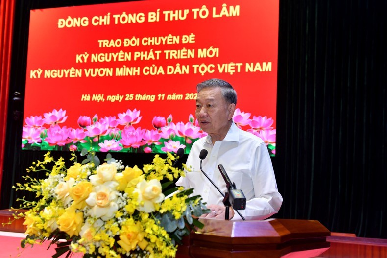 Party General Secretary To Lam speaks at the event (Photo: VNA)