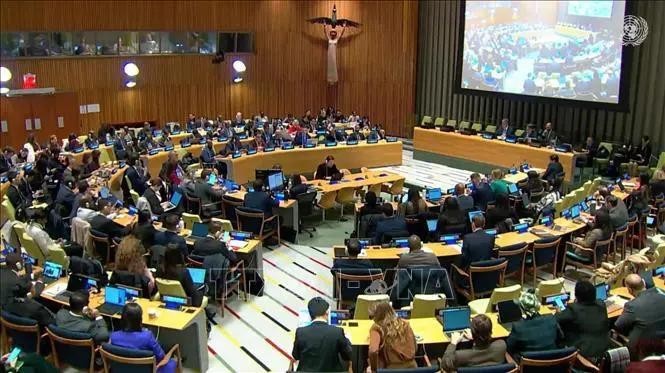 Participants at the plenary session of the United Nations General Assembly’s Sixth Committee. (Photo: VNA)