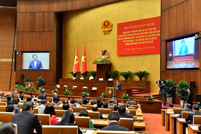 Prime Minister Pham Minh Chinh speaks at the event (Photo: NDO)