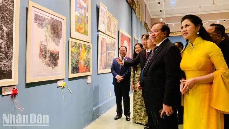 Visitors at the opening ceremony of the ASEAN Graphic Art Competition and Exhibition – Vietnam 2024 