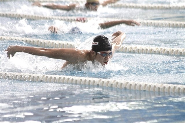 Nguyen Quang Thuan is one of the nine Vietnamese winners at the Southeast Asian Age Groups Swimming Championships on December 6 in Thailand. (Photo of Nguyen Quang Thuan)