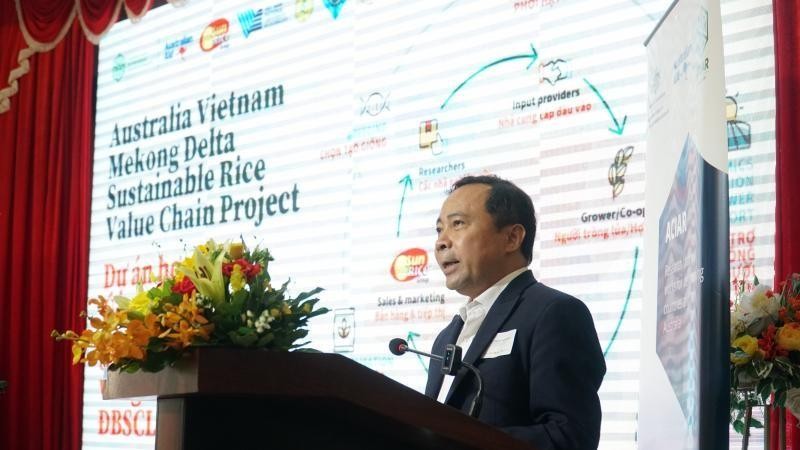Assoc. Prof. Dr. Vu Hai Quan, Director of the Vietnam National University - Ho Chi Minh City speaking at the launch ceremony.