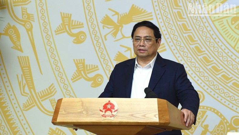 Prime Minister Pham Minh Chinh speaking at the conference (Photo: NDO)