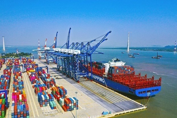 Part of Lach Huyen seaport in Hai Phong city (Photo: VNA)