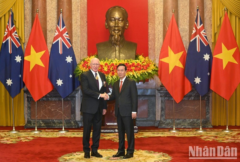 Vietnamese President Vo Van Thuong and Governor-General of Australia David Hurley (Photo: NDO)