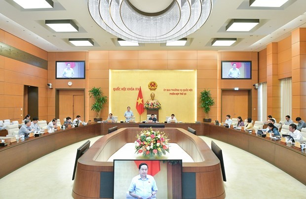 At the working session of the NA Standing Committee. (Photo: quochoi.vn)